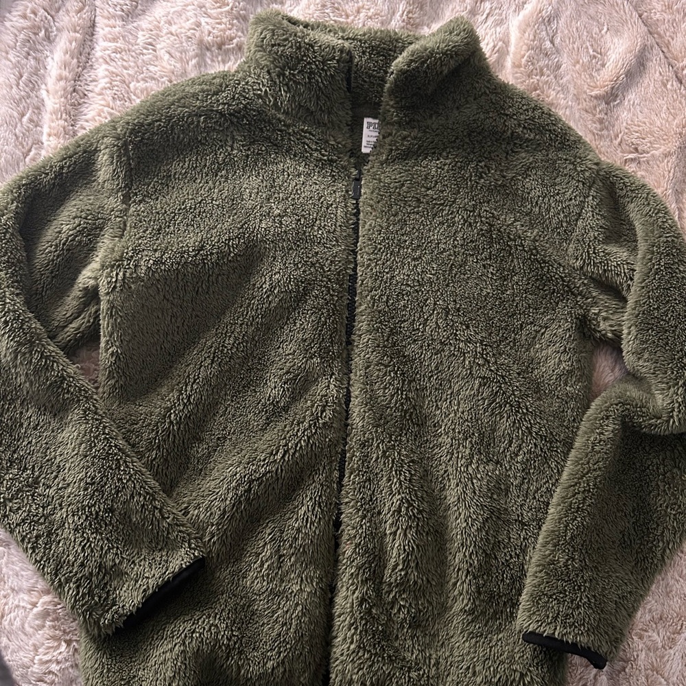 Olive Green Fleece Jacket